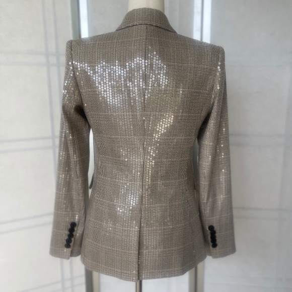Veronica Beard Plaid Sequined Miller sz 4 - Picture 3 of 13